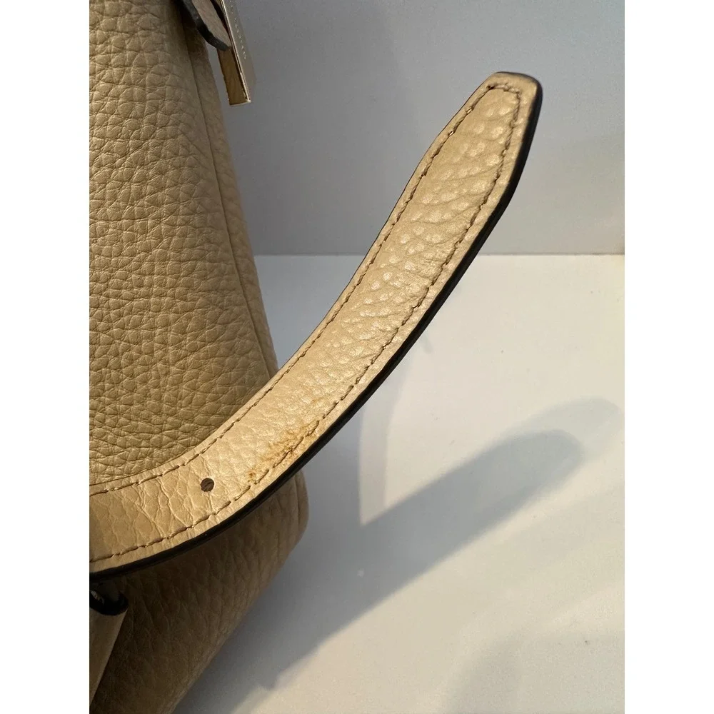 Michael‎ Kors Pebble Leather Backpack Beige Convertible Straps Everyday Casual